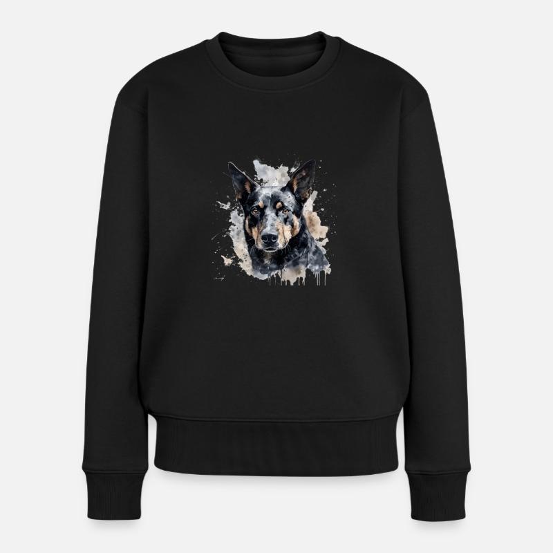 Australian Kelpie - Frauen Premium Bio Pullover - Schwarz