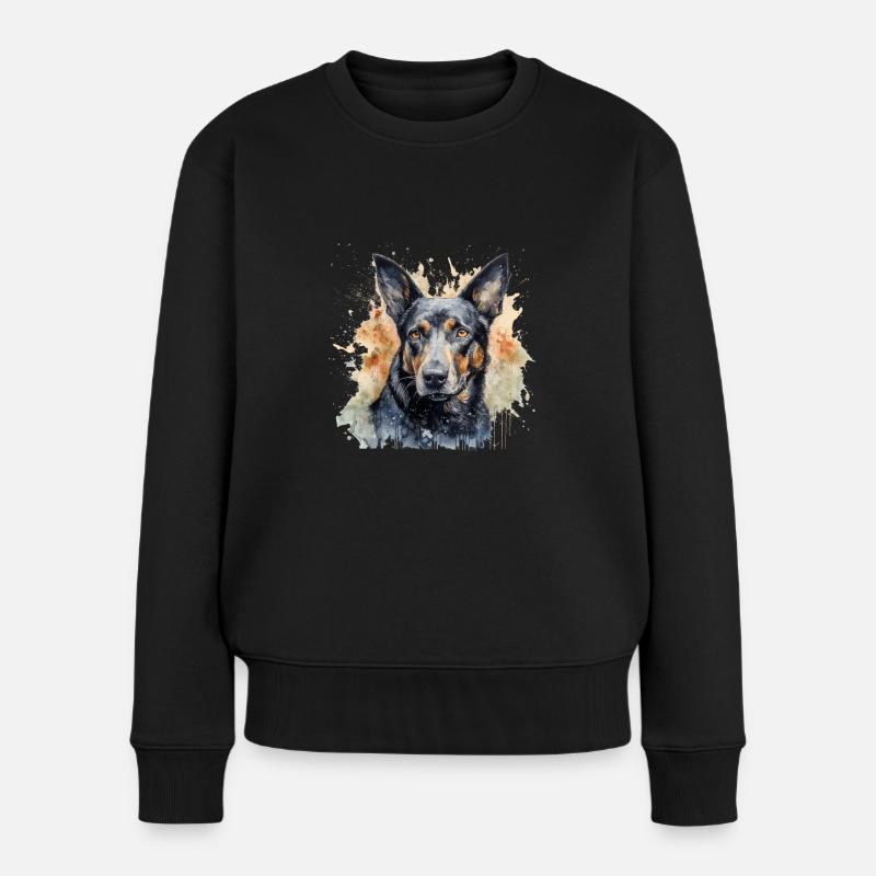 Australian Kelpie - Frauen Premium Bio Pullover - Schwarz