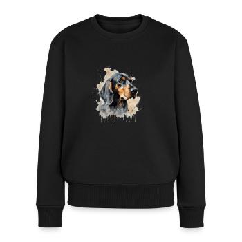 Black and Tan Coonhound - Women's Premium Organic Jumper - black - Front - Julia (174cm)