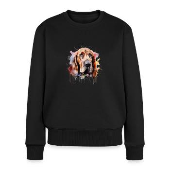 Bloodhound - Frauen Premium Bio Pullover - Schwarz - Vorne - Julia (174cm)