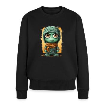 Halloween Spooky Cartoon Mummy - Pull Premium bio Femme - noir - Devant - Julia (174cm)