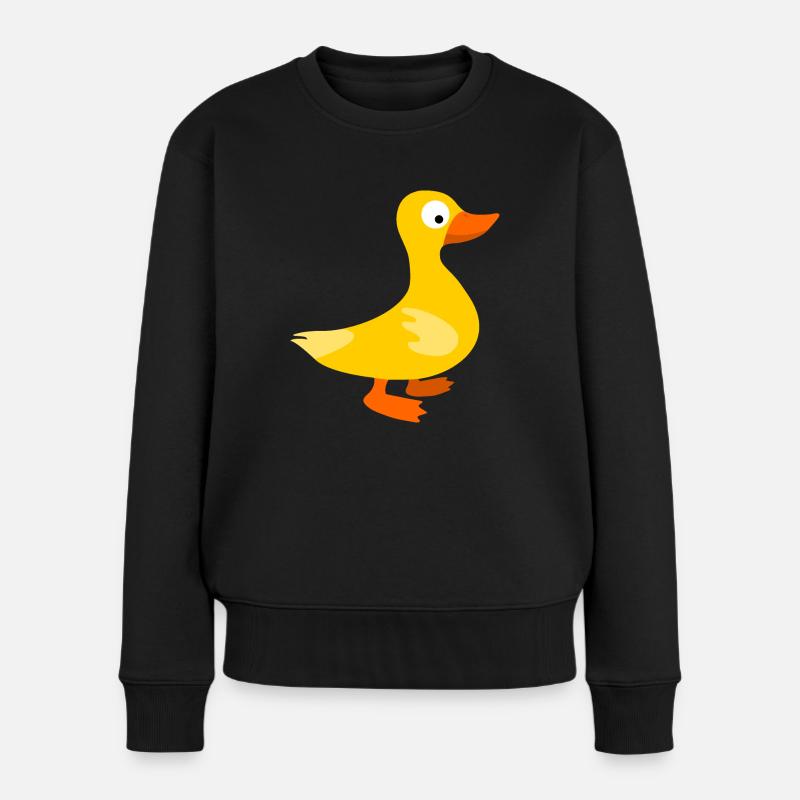 Ente Dug - Frauen Premium Bio Pullover - Schwarz