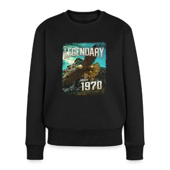 Legendary since 1970 - Women's Premium Organic Jumper - black - Front - Julia (174cm)