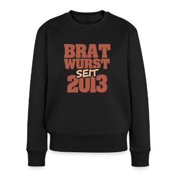 2013 - Frauen Premium Bio Pullover - Schwarz - Vorne - Julia (174cm)