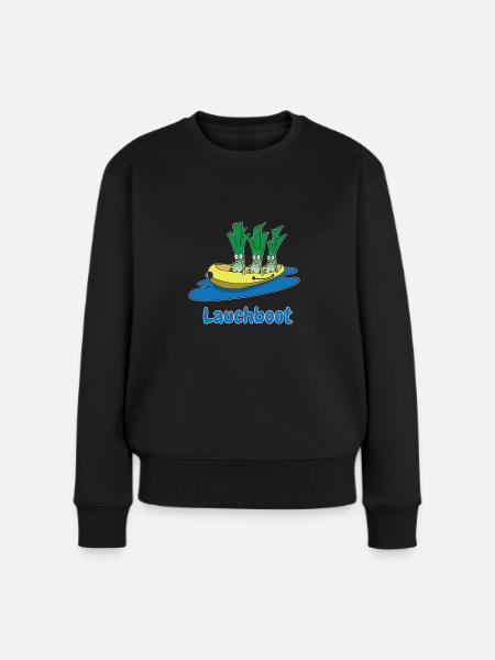 Lauchboot Lauch Schlauchboot Witzige Geschenkidee - Frauen Premium Bio Pullover - Schwarz