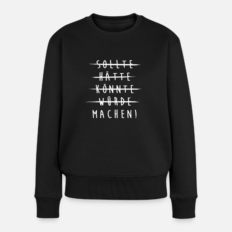Faire des faiseurs faciles aucune excuse ne fonctionne - Pull Premium bio Femme - noir