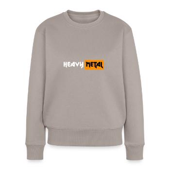 Metal Metal Porno - Frauen Premium Bio Pullover - Taupe - Vorne - Julia (174cm)