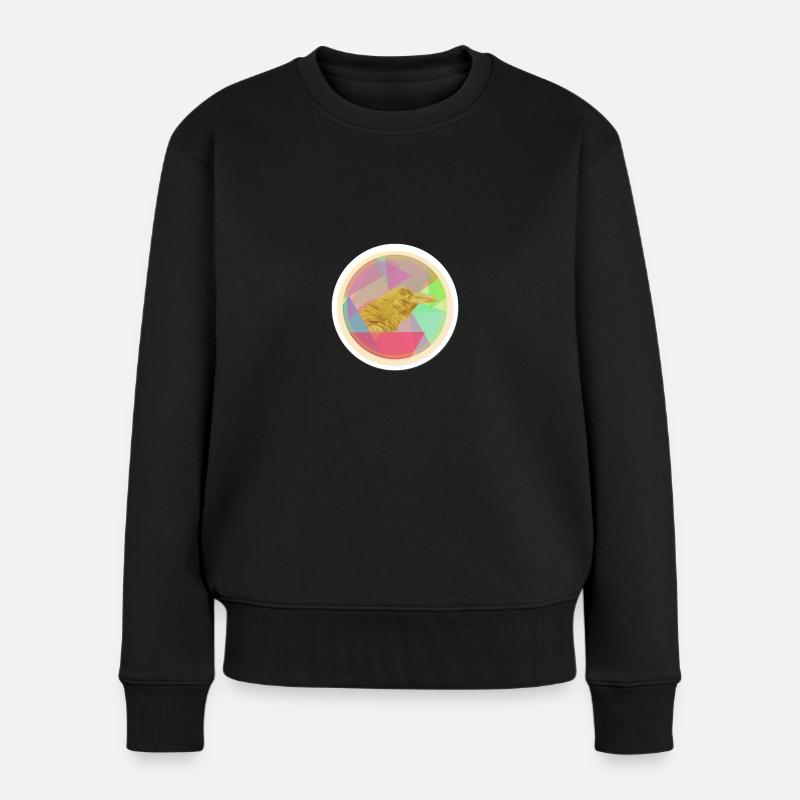 Cercle d'oiseau néon or - Pull Premium bio Femme - noir