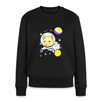 Nonbinary guinea pig Nonbinary Pride - Women's Premium Organic Jumper - black - Front - Julia (174cm)