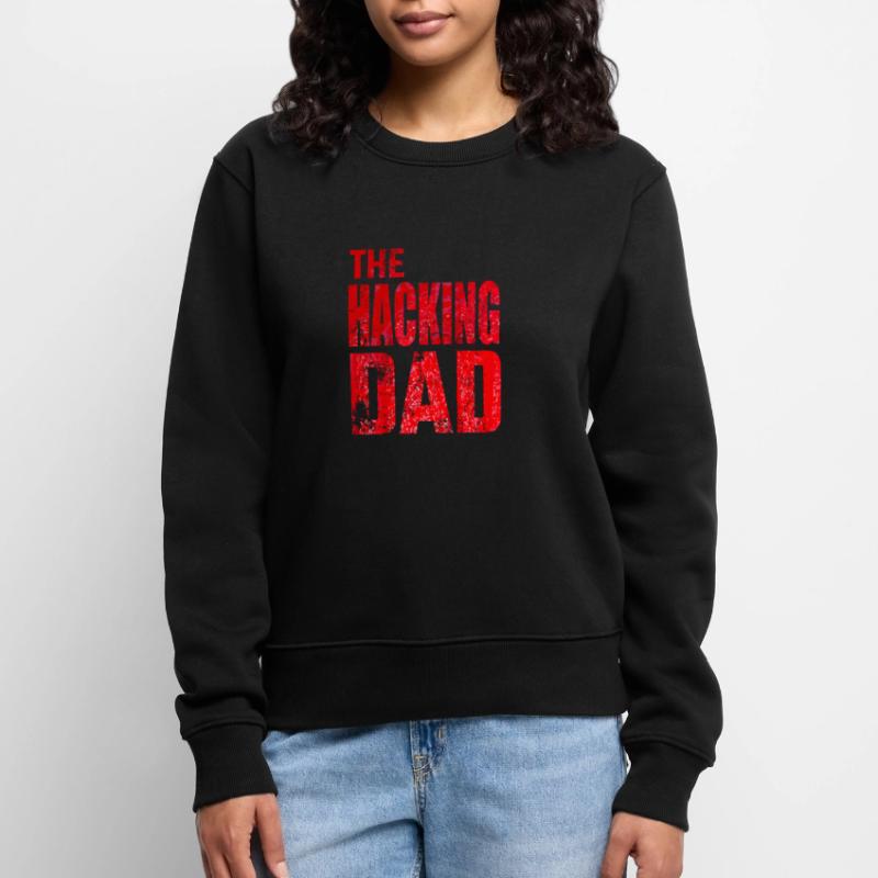 Le Hacking Dad Hacking Père Papa Code ordinateur Pull Premium bio Femme