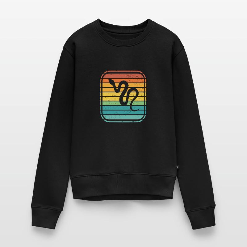 Snake Retro Reptile Python Idée cadeau Pull Premium bio Femme