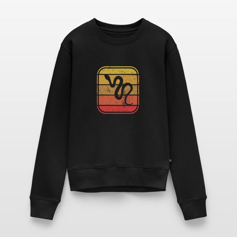 Snake Retro Reptile Python Gift idea Women's Premium Organic Jumper