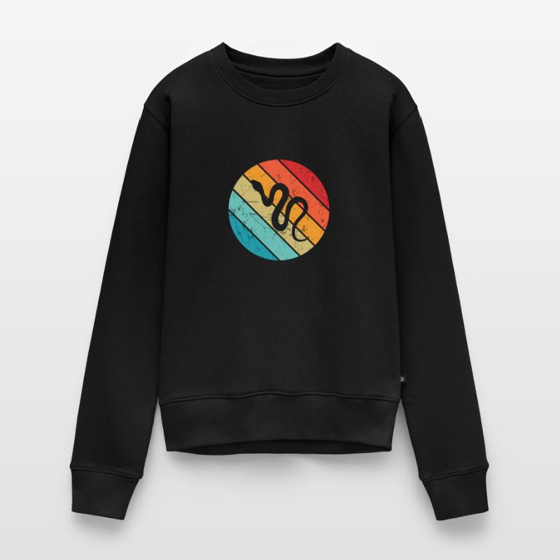 Snake Retro Reptile Python Gift idea Women's Premium Organic Jumper