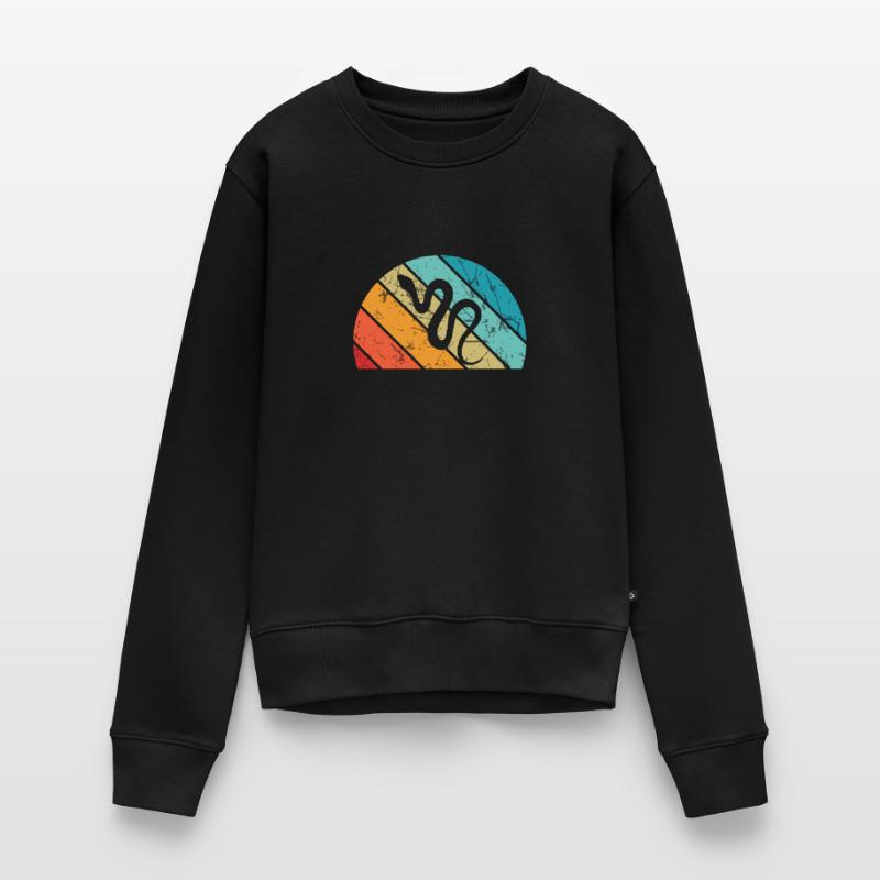 Snake Retro Reptile Python Gift idea Women's Premium Organic Jumper