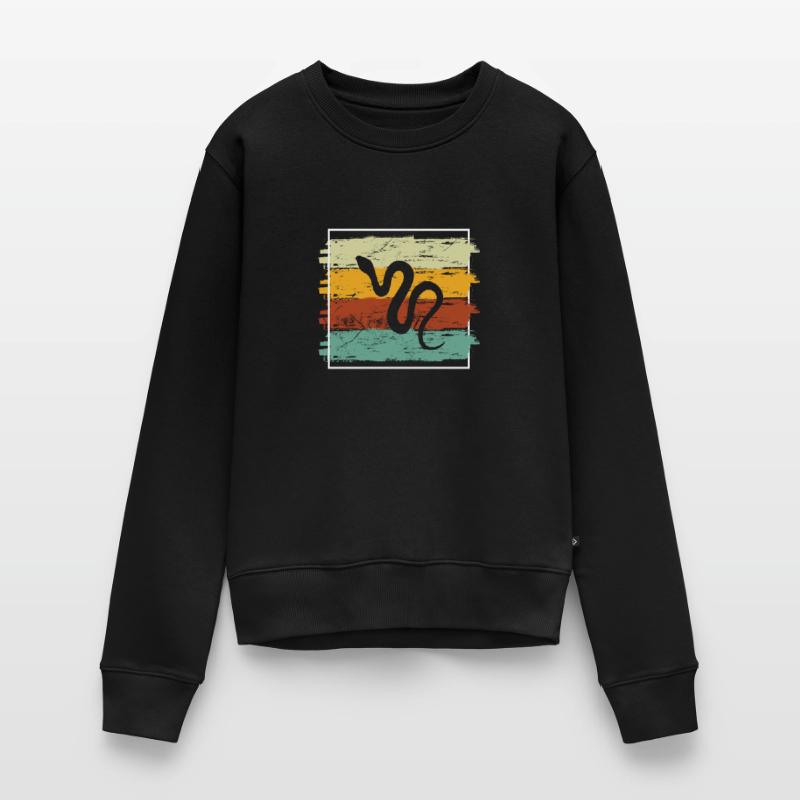 Snake Retro Reptile Python Idée cadeau Pull Premium bio Femme
