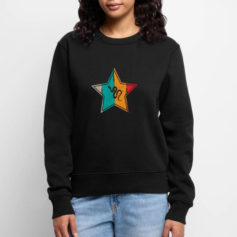 Snake Retro Reptile Python Idée cadeau Pull Premium bio Femme