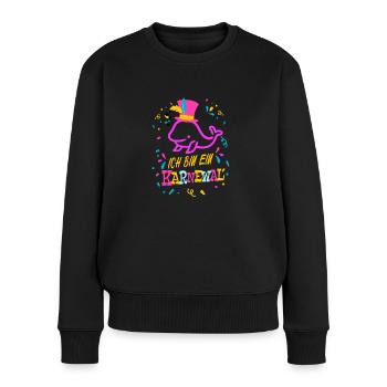 Karneval Fasching Humor Ich Bin Ein Karnewal - Frauen Premium Bio Pullover - Schwarz - Vorne - Julia (174cm)