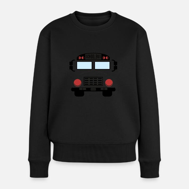 Schulbus Kostüm Lustiger gelber Schulbusfahrer - Frauen Premium Bio Pullover - Schwarz