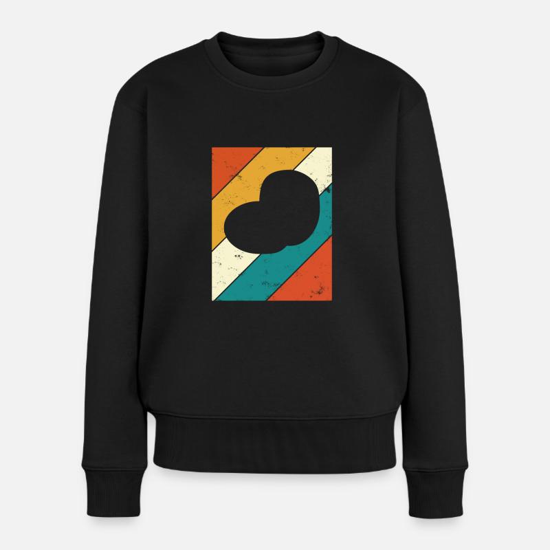 Kartoffel Kartoffelbrei Retro Geschenk - Frauen Premium Bio Pullover - Schwarz