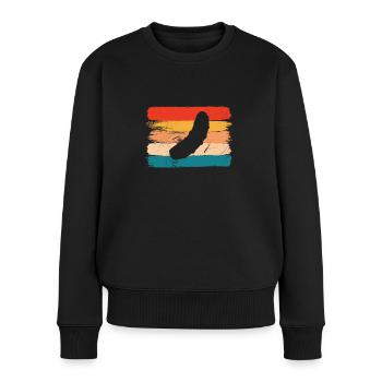 Gurke Gewürzgurke Kukumer Retro Geschenk - Frauen Premium Bio Pullover - Schwarz - Vorne - Julia (174cm)