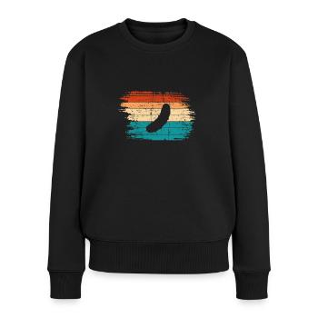 Gurke Gewürzgurke Kukumer Retro Saure Gurke - Frauen Premium Bio Pullover - Schwarz - Vorne - Julia (174cm)
