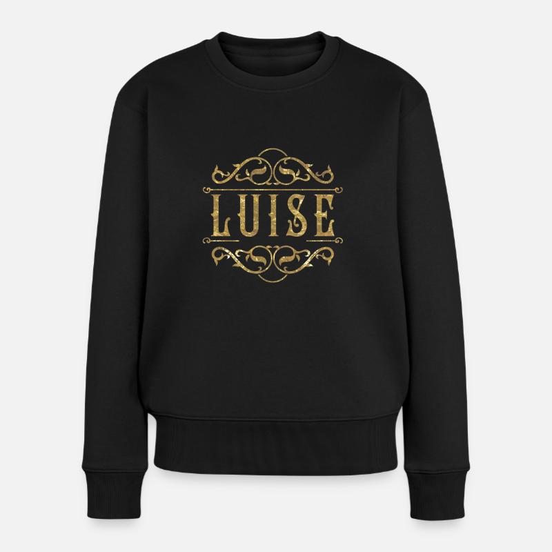 Luise gold - Frauen Premium Bio Pullover - Schwarz