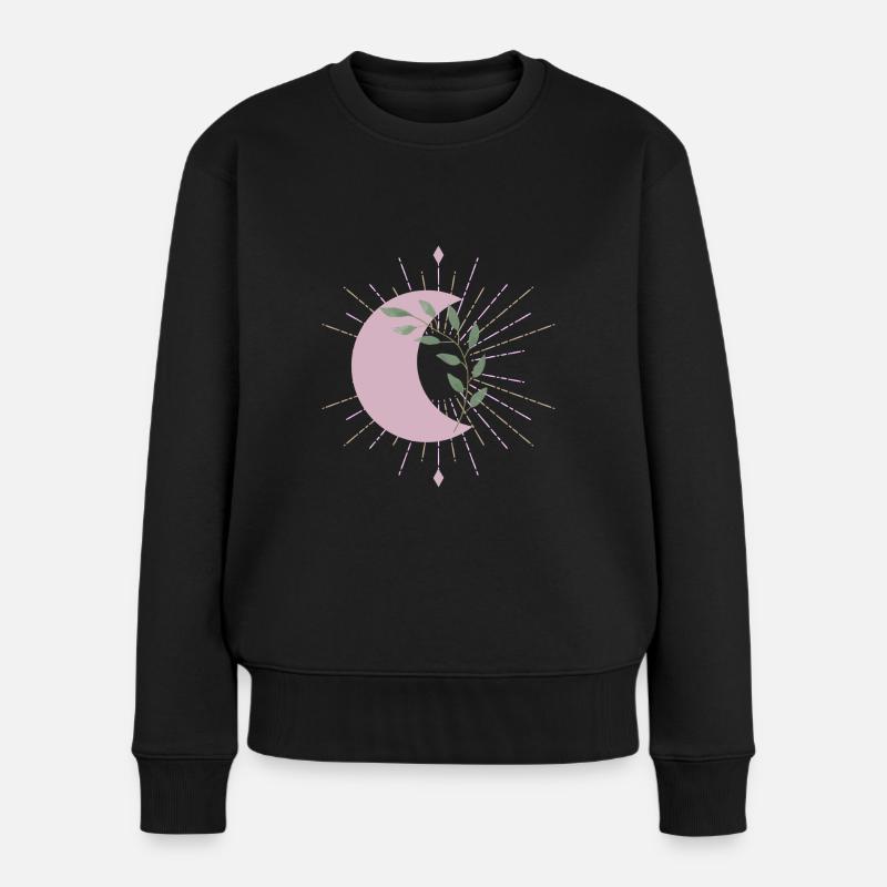 Purple Moon - Frauen Premium Bio Pullover - Schwarz