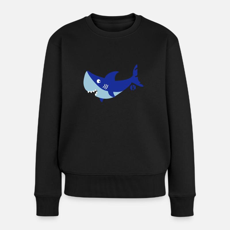 Shark - shark - shark (3 c) - Pull Premium bio Femme - noir