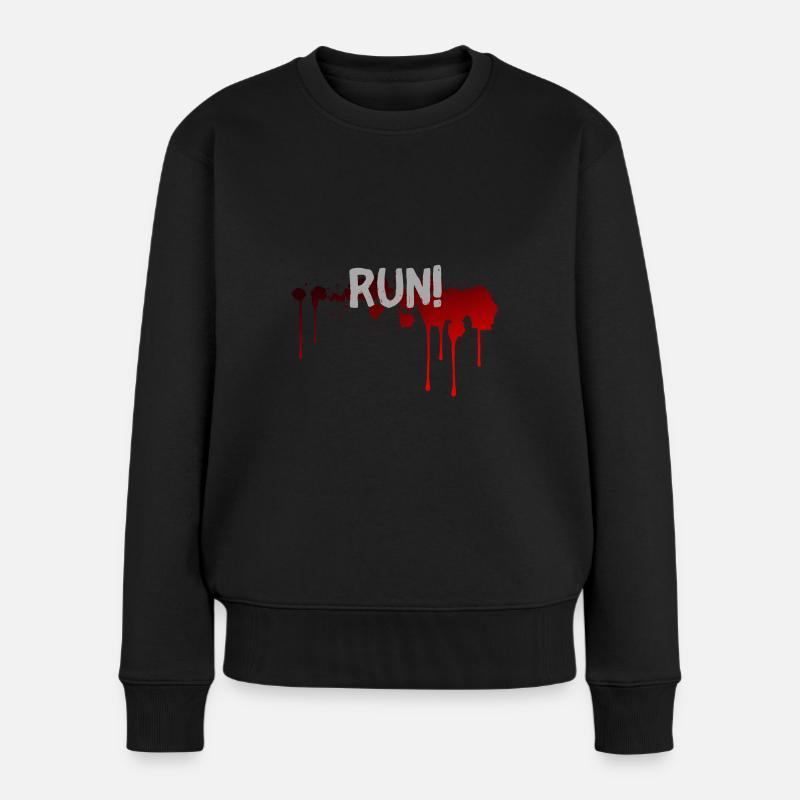 exécuter halloween en disant idée cadeau - Pull Premium bio Femme - noir