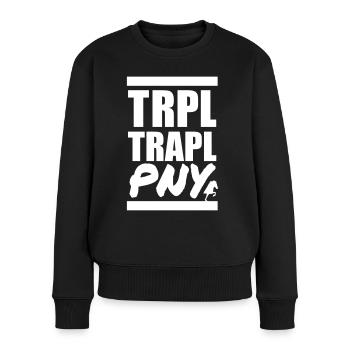TRIPPEL TRAPPEL PONY - Frauen Premium Bio Pullover - Schwarz - Vorne - Julia (174cm)