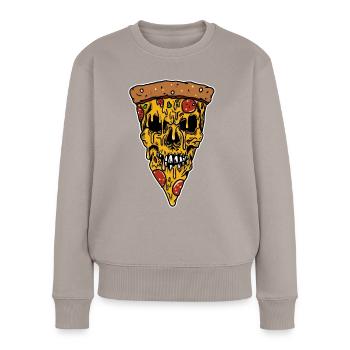 Pizza slayer - Frauen Premium Bio Pullover - Taupe - Vorne - Julia (174cm)