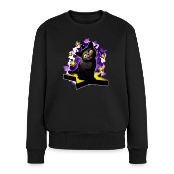 Black Star Wizard Kitten - Women's Premium Organic Jumper - black - Front - Julia (174cm)