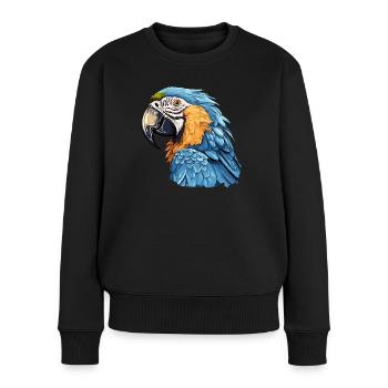 Blau-Gold Ara - Frauen Premium Bio Pullover - Schwarz - Vorne - Julia (174cm)