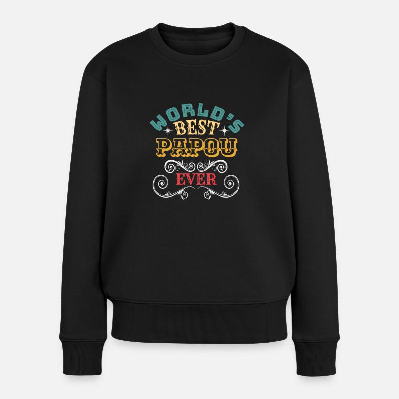 Meilleur Papou du Monde - Pull Premium bio Femme - noir