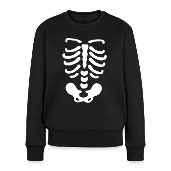 Squelette - Pull Premium bio Femme - noir - Devant - Julia (174cm)