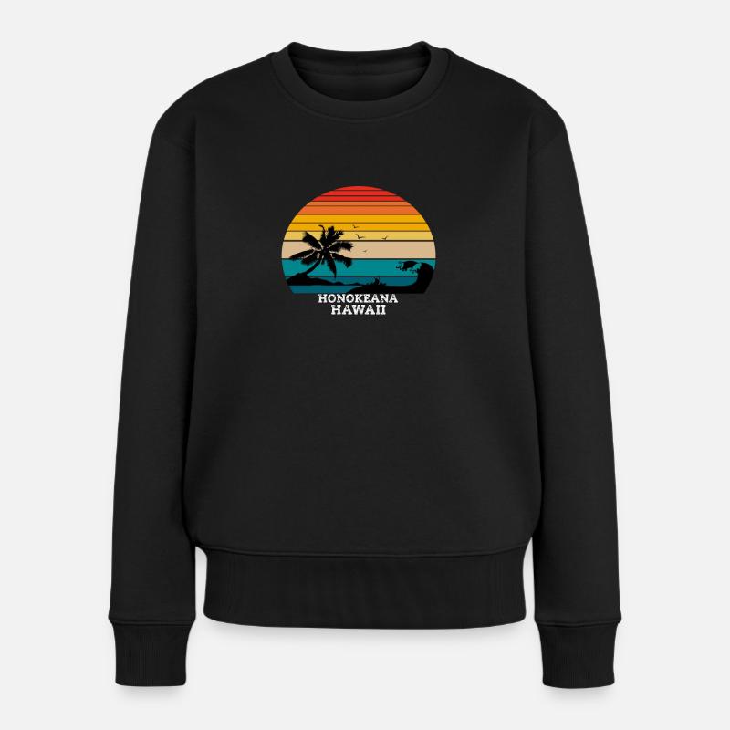 Honokeana Hawaii gift - Frauen Premium Bio Pullover - Schwarz