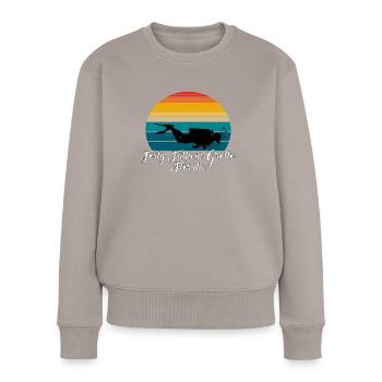 Forty Fathom Grotto Florida Diving - Frauen Premium Bio Pullover - Taupe - Vorne - Julia (174cm)
