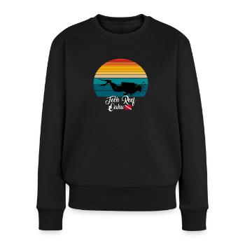 Tech Reef Oahu Diving - Frauen Premium Bio Pullover - Schwarz - Vorne - Julia (174cm)