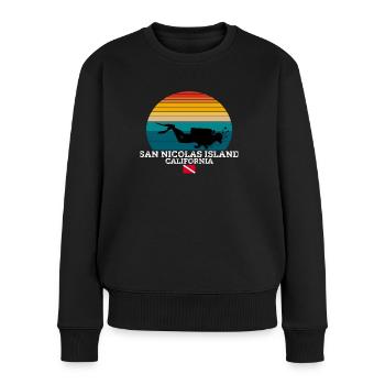 San Nicolas Island US Island Diving - Women's Premium Organic Jumper - black - Front - Julia (174cm)