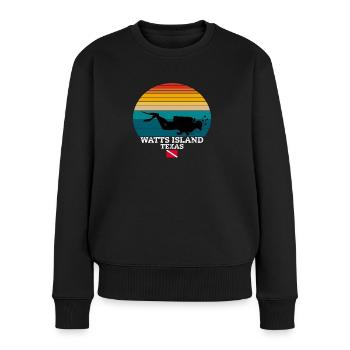 Watts Island US Island Diving - Women's Premium Organic Jumper - black - Front - Julia (174cm)