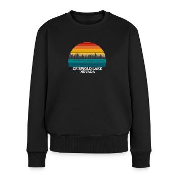 Griswold Lake Nevada - Frauen Premium Bio Pullover - Schwarz - Vorne - Julia (174cm)