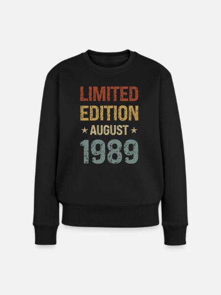 Limited Edition Birthday Party Vintage 1989 - Women's Premium Organic Jumper - black