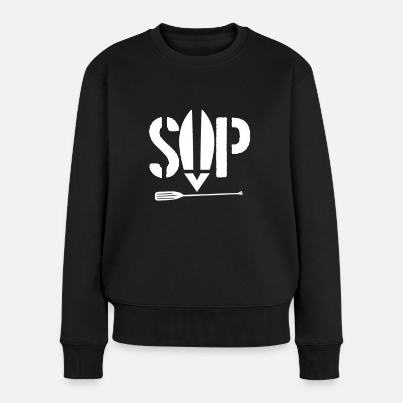 Planche de SUP et pagaie - Pull Premium bio Femme - noir