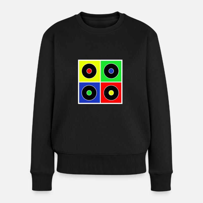 Vinyl - Frauen Premium Bio Pullover - Schwarz