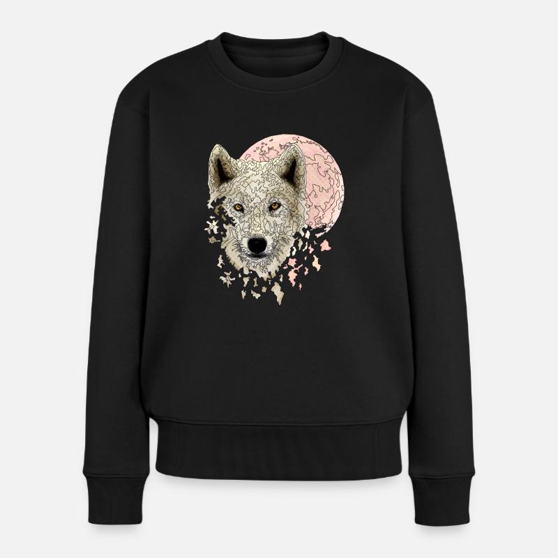 loup sait - Pull Premium bio Femme - noir