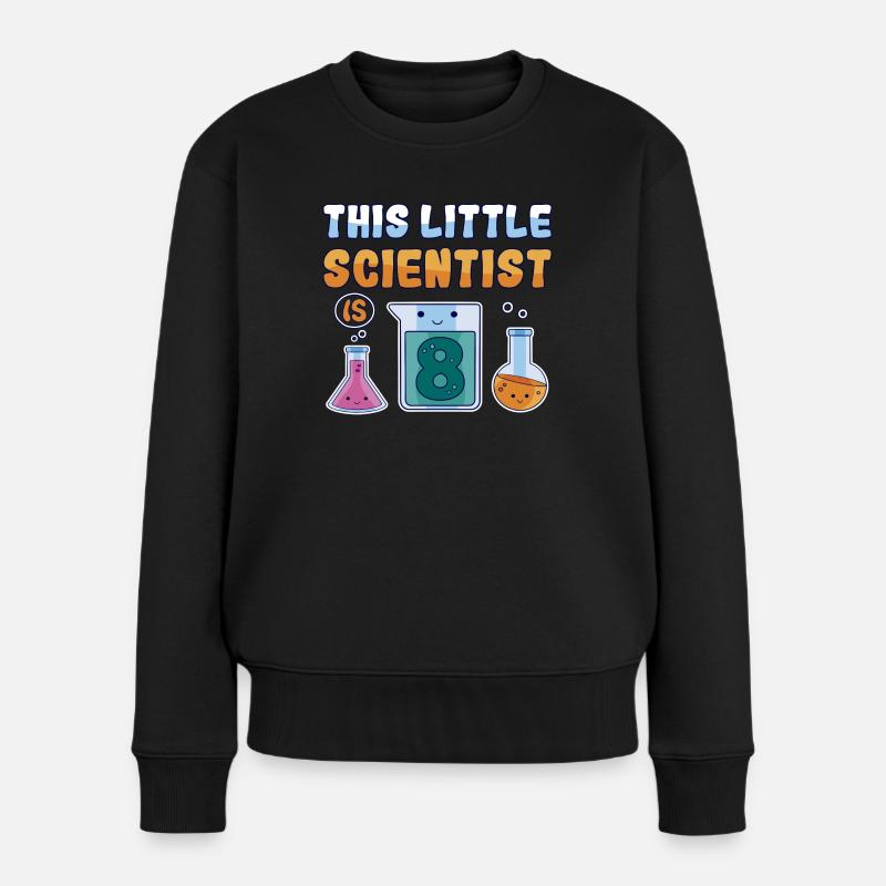 8e anniversaire de Little Researcher Enfants de 8 ans - Pull Premium bio Femme - noir