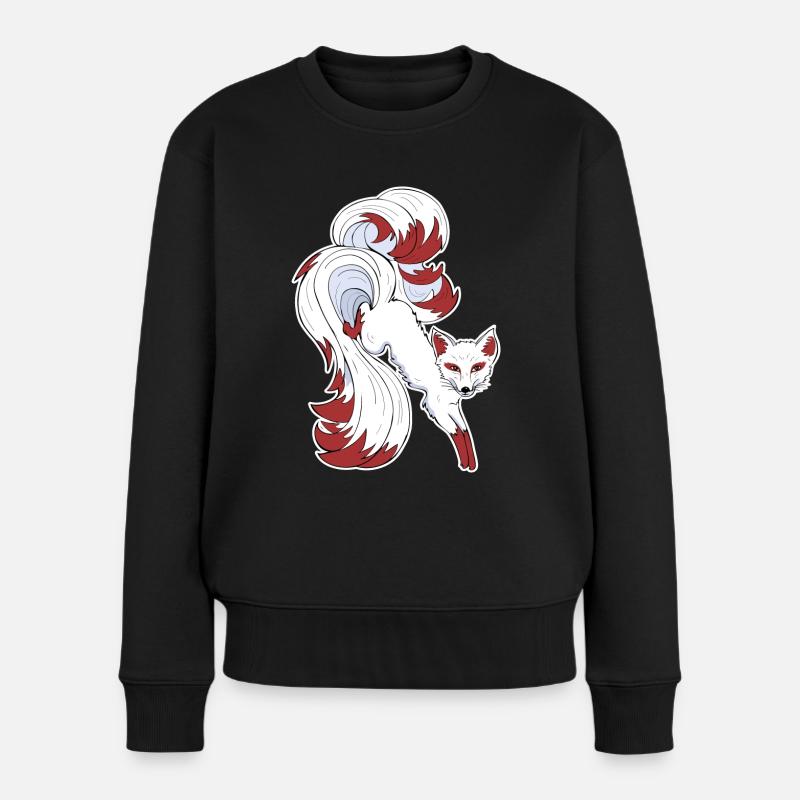 Nine-tailed fox - Women's Premium Organic Jumper - black