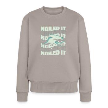 Hammerhai Hai Fisch Tier Haie - Frauen Premium Bio Pullover - Taupe - Vorne - Julia (174cm)