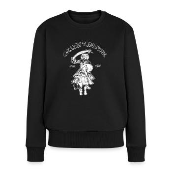 Osmanli TORUNUYUZ - Frauen Premium Bio Pullover - Schwarz - Vorne - Julia (174cm)