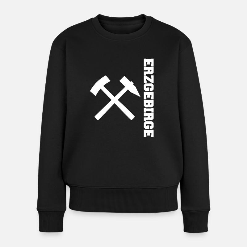 Erzgebirge Bergbau - Frauen Premium Bio Pullover - Schwarz